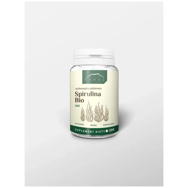 Spirulina Bio w tabletkach 500mg (ok 200szt) Nanga