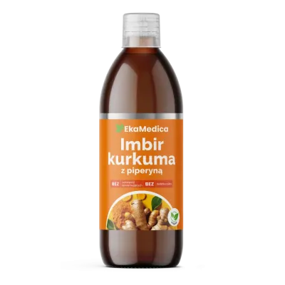 Imbir Kurkuma z piperyną 500 ml Suplement diety Sok EkaMedica