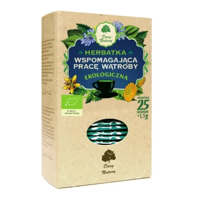 Herbatka wspomagajaca pracę wątroby EKO 25x1,5g Dary Natury