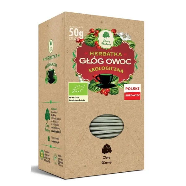 Herbatka Głóg owoc EKO 25x2g Dary Natury