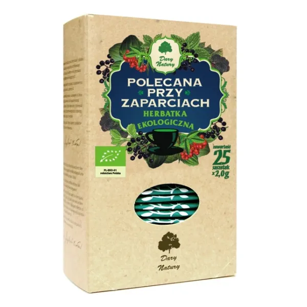 Herbatka polecana przy zaparciach EKO 25x2g Dary Natury
