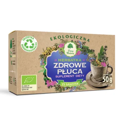 Herbatka Zdrowe płuca EKO 25x2g Dary Natury