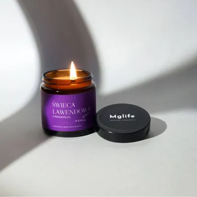 Świeca lawendowa z pomarańczą 120ml Mglife