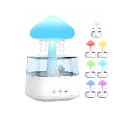DYFUZOR AROMATERAPIA LAMPKA LED CHMURKA GRZYBEK DESZCZ